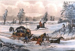 The Mail Coach in a Drift of Snow, engraved by G. Reeves, pub. by J. Watson 21/9/1825 by James Pollard