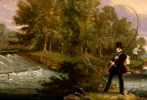 Trout Fishing on the Lea by James Pollard
