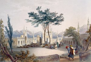 Mosque of Goolaum Hoossein Huzrut-Jee, the Great Prophet of the Afghauns, and the Tombs of the Kings at Kandahar, plate 30 from 