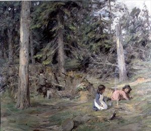 Around a Camp Fire by James Riddel