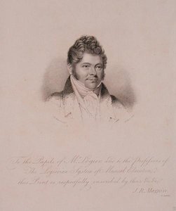 Portrait of Johann Bernhard Logier engraved by H. Meyer by James Robert (after) Maguire
