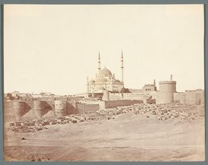 Egypt. Cairo. General View of the Citadel with the Alabaster Mosque of Muhammad Ali (1830-1848) by James Robertson