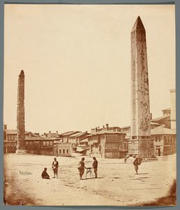 Obelisks in the Hippodrome [Istanbul. Hippodrome in front of the Blue Mosque with two obelisks - in the foreground the Obelisk of Theodosius] by James Robertson
