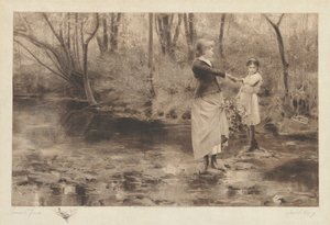 Untitled (Crossing a Brook in the Woods) by James S. King