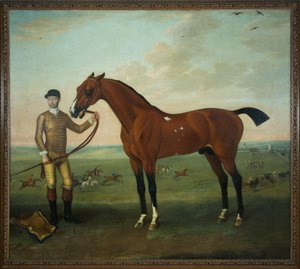 Flying Childers with a Groom on Newmarket Heath