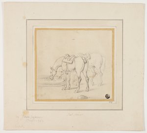 Two Horses Drinking by James Seymour