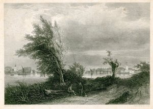 Fulham and Putney from the Surrey shore by James Stark