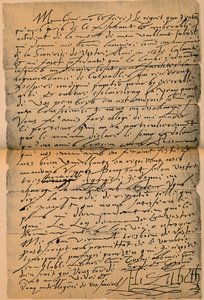 A letter from Queen Elizabeth I to King James VI by James Stillie