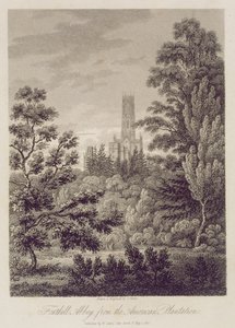 Fonthill Abbey from the American Plantation, published by W. Clarke, New Bond Street by James Storer