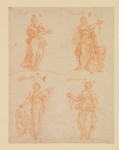 Four Virtues - Goodwill, Generosity, Liberality and Humanity by James Thornhill