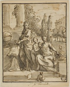 Portrait of a Geographer, Wife, and Child