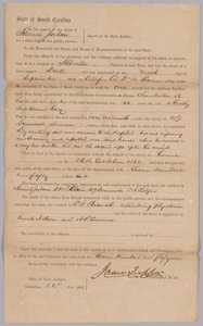 Claim awarded by the Confederate state of South Carolina for enslaved man Dick by James Tupper