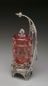 Pickle Jar on Stand with Tongs by James W. Tufts Co.