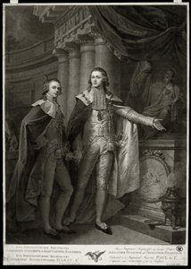 Portraits of the Grand Dukes of Russia Alexander I Pavlovitch (1777-1825) and Constantine Pavlovitch (1779-1831)