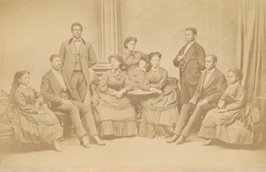 Carte-de-visite of the Jubilee Singers, 1872, printed later