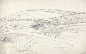 Landscape with Farm and Cornstocks by James Ward