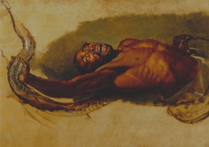 Man Struggling with a Boa Constrictor, Study for 