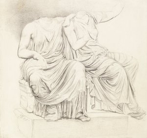 Study of Two Headless Classical Statues