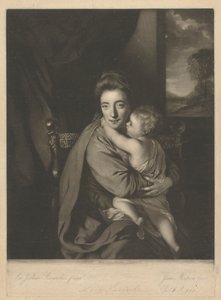 Caroline Curzon (née Colyear), Lady Scarsdale, and Her Son, Honourable John Curzon by James Watson