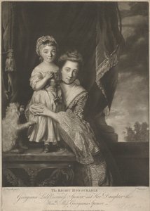 Margaret Georgiana Spencer, Countess Spencer, and Her Daughter, Georgiana Cavendish, Duchess of Devonshire by James Watson
