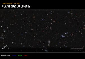 Quasar J0100+2802 by James Webb Space Telescope (NASA)