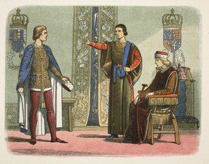 Henry VI and the Dukes of York and Somerset, September 1450, from A Chronicle of England BC 55 to AD 1485, pub. London by James William Edmund Doyle