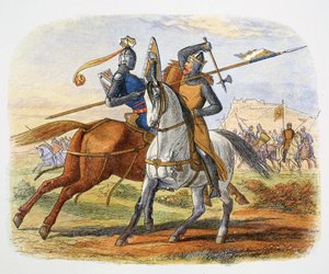 Robert the Bruce Kills Sir Henry Bohun, Battle of Bannockburn, Scotland, 1314