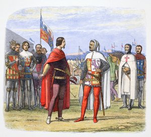 The Black Prince extorts an amnesty from Pedro the Cruel, Spain, 1367, 1864 by James William Edmund Doyle
