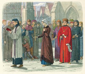 The Duchess of Gloucester does penance, 1441, 1864 by James William Edmund Doyle