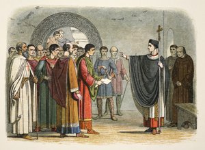Thomas Becket forbids the Earl of Leicester to pass sentence on him by James William Edmund Doyle