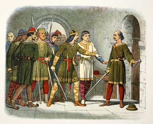 William de Breteuil Defends the Treasury, Winchester, Hampshire, 1100 1864 by James William Edmund Doyle