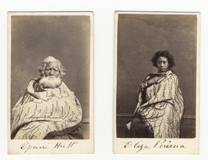 Epuni Hutt and Eliza Porirua, c.1865 by James Wrigglesworth