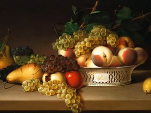 Fruit in a Chinese Basket, 1822 by James the Elder Peale