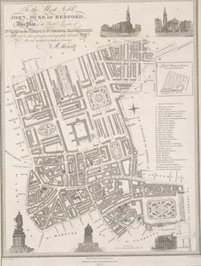 To the Most Noble John, Duke of Bedford. This Plan of the United Parishes of St. Giles in the Fields & St. George, Bloomsbury by James the Elder Wyld