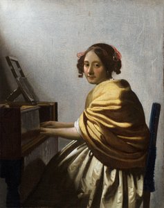 A Young Woman Seated at a Virginal (c.1670)