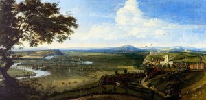 View of Nottingham from the East, c.1695 by Jan (attr.to) Siberechts