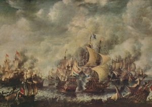 Sea Fight Between the English and Dutch Off Ter Heyde, August, 1653, 1914 by Jan Abrahamsz. Beerstraten