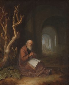 A Hermit Praying in a Ruin by Jan Adriaensz. van Staveren