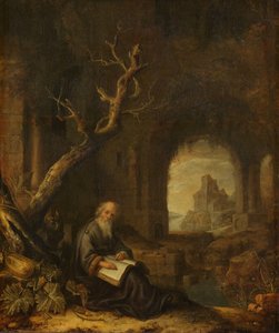 A Hermit in a Ruin by Jan Adriaensz. van Staveren