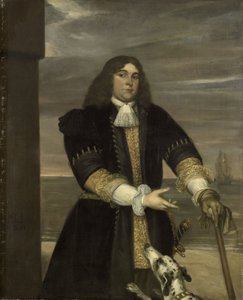 Jan van Gelder, Naval Captain, Stepson of Michiel Adriaensz de Ruyter by Jan Andrea Lievens