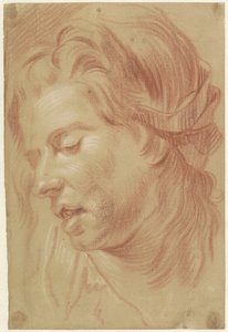 Head of a Woman with Half-Open Mouth by Jan Anton Garemyn