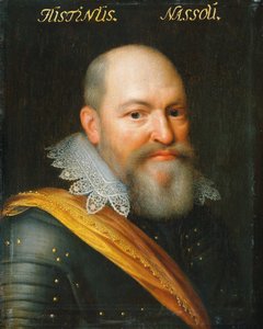 Portrait of Justinus van Nassau, Illegitimate Son of Prince William I and Eva Elinx by Jan Antonisz van Ravesteyn (workshop of)