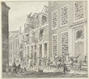 Plundering of the House of Lucas van Steveninck, 1787 by Jan Arends (signed by artist)