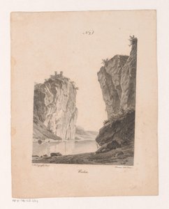Rocks Along the Water (Principles of Landscapes Drawn from Nature and Executed on Stone)