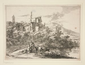 The Two Cows Near a River. Tivoli