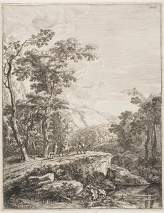 Upright Italian Landscapes: Woman on a Mule