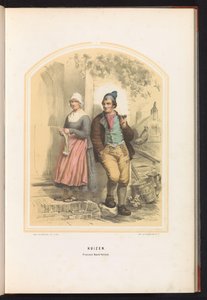 Costume of Huizen in North Holland, 1857