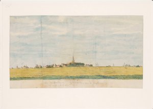 The Village of Overdiem Near Amsterdam on the Zuiderzee, Seen from the Land Side by Jan Brandes