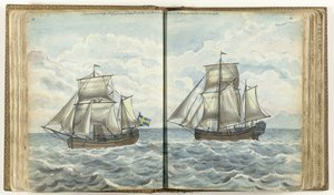 Swedish Brig at Sea by Jan Brandes