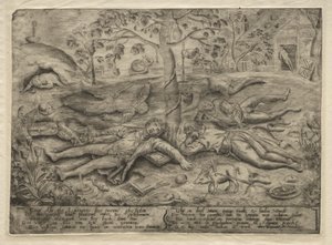 Gluttony Plate by Jan Brueghel the Elder